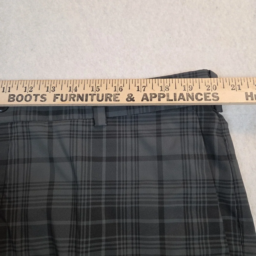 NIKE GOLF Men's Tour Performance Dri-Fit Plaid Golf Pants Gray & Charcoal 40X30
